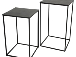 ΤΡΑΠΕΖΑΚΙ ARTELIBRE ΜΑΥΡΟ ΑΛΟΥΜΙΝΙΟ 45X45X70CM ΣΕΤ 2ΤΜΧ