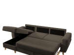 ΚΑΝΑΠΕΣ ΓΩΝΙΑΚΟΣ ARTELIBRE ΑΝΑΣΤΡΕΨΙΜΗ ΓΩΝΙΑ JESSIE 235X160X85CM ΚΑΦΕ