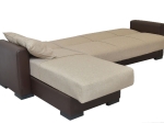 ΚΑΝΑΠΕΣ ΚΡΕΒΑΤΙ ΓΩΝΙΑΚΟΣ ARTELIBRE JOSE ΜΠΕΖ/ΚΑΦΕ PU 270X150X86CM