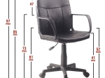 ΚΑΡΕΚΛΑ ΓΡΑΦΕΙΟΥ ARTELIBRE ABA ΜΑΥΡΟ PVC 53X49X85-97CM