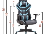 ΠΟΛΥΘΡΟΝΑ ΓΡΑΦΕΙΟΥ ARTELIBRE GAMING ΚΥΡΗΝΗ ΜΑΥΡΟ/ΜΠΛΕ PVC 66X67X127-135CM