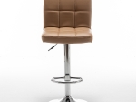 ΣΚΑΜΠΟ BAR ARTELIBRE DIN ΜΕ ΠΛΑΤΗ ΠΤΥΣΣΟΜΕΝΟ CAPPUCCINO PVC/ΜΕΤΑΛΛΟ 44X50X92-113CM