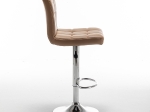 ΣΚΑΜΠΟ BAR ARTELIBRE DIN ΜΕ ΠΛΑΤΗ ΠΤΥΣΣΟΜΕΝΟ CAPPUCCINO PVC/ΜΕΤΑΛΛΟ 44X50X92-113CM