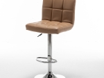 ΣΚΑΜΠΟ BAR ARTELIBRE DIN ΜΕ ΠΛΑΤΗ ΠΤΥΣΣΟΜΕΝΟ CAPPUCCINO PVC/ΜΕΤΑΛΛΟ 44X50X92-113CM