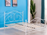 ΚΡΕΒΑΤΙ ARTELIBRE CECIL ΜΕΤΑΛΛΙΚΟ SANDY WHITE 212X160X118CM (ΣΤΡΩΜΑ 150X200CM)