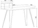 ΓΡΑΦΕΙΟ ARTELIBRE SIKINOS ΦΥΣΙΚΟ/ΜΑΥΡΟ 120X60X76CM