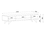 ΕΠΙΠΛΟ ΤΗΛΕΟΡΑΣΗΣ ARTELIBRE SAMOS ΣΚΟΥΡΟ ΚΑΦΕ 120X35X40CM