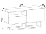 ΕΠΙΠΛΟ ΤΗΛΕΟΡΑΣΗΣ ARTELIBRE IOS ΦΥΣΙΚΟ 120X37X46CM