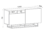 ΜΠΟΥΦΕΣ ARTELIBRE KITHNOS ΣΚΟΥΡΟ ΚΑΦΕ 120X37X79CM