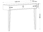 ΚΟΝΣΟΛΑ ARTELIBRE THIRA ΚΑΦΕ 120X35X90CM