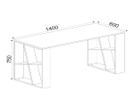 ΓΡΑΦΕΙΟ ARTELIBRE SIMI ΜΑΥΡΟ/ΛΕΥΚΗ ΕΠΙΦΑΝΕΙΑ 140X60X74CM