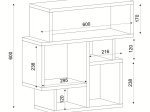 ΤΡΑΠΕΖΑΚΙ ΑΚΡΗΣ ARTELIBRE LIPSI ΑΝΟΙΧΤΟ ΚΑΦΕ 60X22X60CM