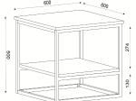 ΤΡΑΠΕΖΑΚΙ ΑΚΡΗΣ ARTELIBRE MYKONOS ΜΑΥΡΟ/ΜΠΡΟΝΖΕ ΒΑΣΗ 60X60X50CM