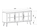 ΜΠΟΥΦΕΣ ARTELIBRE NIMOS ΚΑΡΥΔΙ ΜΟΡΙΟΣΑΝΙΔΑ/ΜΕΛΑΜΙΝΗ 160X45X75CM