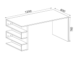 ΓΡΑΦΕΙΟ ARTELIBRE CLEORA ΛΕΥΚΟ ΜΟΡΙΟΣΑΝΙΔΑ/ΜΕΛΑΜΙΝΗ 120X60X74CM