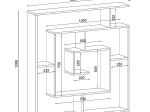 ΒΙΒΛΙΟΘΗΚΗ ARTELIBRE ITHAKI REBAP ΜΟΡΙΟΣΑΝΙΔΑ/ΜΕΛΑΜΙΝΗ 125X22X130CM