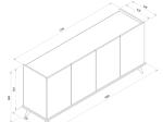 ΜΠΟΥΦΕΣ ARTELIBRE BALOG ΚΑΡΥΔΙ ΜΟΡΙΟΣΑΝΙΔΑ/ΜΕΛΑΜΙΝΗ 180X44X80CM