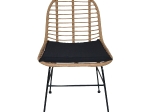 ΚΑΡΕΚΛΑ ΚΗΠΟΥ ARTELIBRE ACCIUS ΦΥΣΙΚΟ/ΜΑΥΡΟ ΜΕΤΑΛΛΟ/RATTAN 49X56X84CM