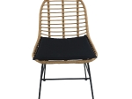 ΚΑΡΕΚΛΑ ΚΗΠΟΥ ARTELIBRE ACCIUS ΦΥΣΙΚΟ/ΜΑΥΡΟ ΜΕΤΑΛΛΟ/RATTAN 49X56X84CM