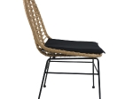 ΚΑΡΕΚΛΑ ΚΗΠΟΥ ARTELIBRE ACCIUS ΦΥΣΙΚΟ/ΜΑΥΡΟ ΜΕΤΑΛΛΟ/RATTAN 49X56X84CM