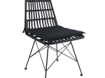 ΚΑΡΕΚΛΑ ΚΗΠΟΥ ARTELIBRE ALFONSE ΜΑΥΡΟ ΜΕΤΑΛΛΟ/RATTAN 47X62X81CM