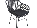 ΚΑΡΕΚΛΑ ΚΗΠΟΥ ARTELIBRE ACTORIUS ΜΑΥΡΟ ΜΕΤΑΛΛΟ/RATTAN 57X53X81CM