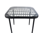 ΤΡΑΠΕΖΙ ΚΗΠΟΥ ARTELIBRE ANTIUS ΜΑΥΡΟ ΜΕΤΑΛΛΟ/RATTAN/ΓΥΑΛΙ 80X80X73CM