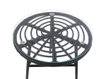 ΤΡΑΠΕΖΙ ΚΗΠΟΥ ARTELIBRE ARELLIUS ΜΑΥΡΟ ΜΕΤΑΛΛΟ/RATTAN/ΓΥΑΛΙ 45X45X46CM