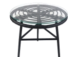 ΤΡΑΠΕΖΙ ΚΗΠΟΥ ARTELIBRE ARELLIUS ΜΑΥΡΟ ΜΕΤΑΛΛΟ/RATTAN/ΓΥΑΛΙ 45X45X46CM