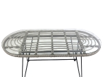 ΤΡΑΠΕΖΙ ΚΗΠΟΥ ARTELIBRE ARRIUS ΓΚΡΙ/ΜΑΥΡΟ ΜΕΤΑΛΛΟ/RATTAN/ΓΥΑΛΙ 100X45X46CM
