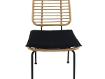 ΚΑΡΕΚΛΑ ΚΗΠΟΥ ARTELIBRE ATIUS ΦΥΣΙΚΟ/ΜΑΥΡΟ ΜΕΤΑΛΛΟ/RATTAN 46.5X55X86CM