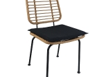 ΚΑΡΕΚΛΑ ΚΗΠΟΥ ARTELIBRE ATIUS ΦΥΣΙΚΟ/ΜΑΥΡΟ ΜΕΤΑΛΛΟ/RATTAN 46.5X55X86CM