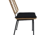 ΚΑΡΕΚΛΑ ΚΗΠΟΥ ARTELIBRE ATIUS ΦΥΣΙΚΟ/ΜΑΥΡΟ ΜΕΤΑΛΛΟ/RATTAN 46.5X55X86CM