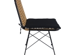 ΚΑΡΕΚΛΑ ΚΗΠΟΥ ARTELIBRE ATILIUS ΦΥΣΙΚΟ/ΜΑΥΡΟ ΜΕΤΑΛΛΟ/RATTAN 46X59X83CM