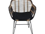 ΚΑΡΕΚΛΑ ΚΗΠΟΥ ARTELIBRE ATINIUS ΦΥΣΙΚΟ/ΜΑΥΡΟ ΜΕΤΑΛΛΟ/RATTAN 58X62X82CM