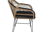 ΚΑΡΕΚΛΑ ΚΗΠΟΥ ARTELIBRE ATINIUS ΦΥΣΙΚΟ/ΜΑΥΡΟ ΜΕΤΑΛΛΟ/RATTAN 58X62X82CM