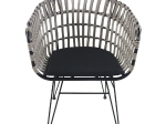 ΚΑΡΕΚΛΑ ΚΗΠΟΥ ARTELIBRE ATRIUS ΓΚΡΙ/ΜΑΥΡΟ ΜΕΤΑΛΛΟ/RATTAN 61X57X80CM