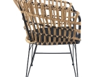 ΚΑΡΕΚΛΑ ΚΗΠΟΥ ARTELIBRE AULIUS ΦΥΣΙΚΟ/ΜΑΥΡΟ ΜΕΤΑΛΛΟ/RATTAN 57X60X78.5CM