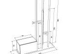 ΕΠΙΠΛΟ ΕΙΣΟΔΟΥ ARTELIBRE KATANA ΛΕΥΚΟ/ΦΥΣΙΚΟ/ΚΟΚΚΙΝΟ 120X36X168CM