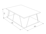 ΤΡΑΠΕΖΑΚΙ ΣΑΛΟΝΙΟΥ ARTELIBRE TARS ΔΡΥΣ/ΛΕΥΚΟ 90X60X31CM