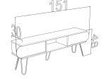 ΕΠΙΠΛΟ ΤΗΛΕΟΡΑΣΗΣ ARTELIBRE ILLIA MAXI NO 2 ΔΡΥΣ/ΛΕΥΚΟ 151X30X48CM