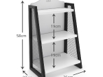 ΡΑΦΙ ARTELIBRE T-RACK ΛΕΥΚΟ/ΜΑΥΡΟ ΜΕΛΑΜΙΝΗ/ΜΕΤΑΛΛΟ 36X23X58CM