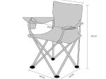 ΚΑΡΕΚΛΑ ΠΑΡΑΛΙΑΣ ARTELIBRE ΜΠΛΕ ΜΕΤΑΛΛΟ/ΥΦΑΣΜΑ 50X50X80CM