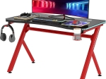 ΓΡΑΦΕΙΟ GAMING ARTELIBRE KENOBI RGB ΜΑΥΡΟ/ΚΟΚΚΙΝΟ ΞΥΛΟ/ΜΕΤΑΛΛΟ 120X65X75CM