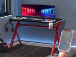 ΓΡΑΦΕΙΟ GAMING ARTELIBRE KENOBI RGB ΜΑΥΡΟ/ΚΟΚΚΙΝΟ ΞΥΛΟ/ΜΕΤΑΛΛΟ 120X65X75CM