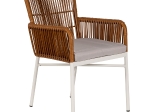 ΠΟΛΥΘΡΟΝΑ ΚΗΠΟΥ ARTELIBRE BLUENILE ΛΕΥΚΟ/ΚΑΦΕ ΑΛΟΥΜΙΝΙΟ/RATTAN 49X42X81CM