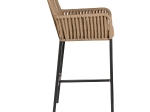 ΣΚΑΜΠΟ KINTAMPO ΜΠΕΖ/ΜΑΥΡΟ ΑΛΟΥΜΙΝΙΟ/RATTAN 55X58X108CM