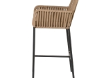 ΣΚΑΜΠΟ KINTAMPO ΜΠΕΖ/ΜΑΥΡΟ ΑΛΟΥΜΙΝΙΟ/RATTAN 55X58X108CM