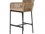 ΣΚΑΜΠΟ KINTAMPO ΜΠΕΖ/ΜΑΥΡΟ ΑΛΟΥΜΙΝΙΟ/RATTAN 55X58X108CM