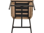 ΣΚΑΜΠΟ KINTAMPO ΜΠΕΖ/ΜΑΥΡΟ ΑΛΟΥΜΙΝΙΟ/RATTAN 55X58X108CM